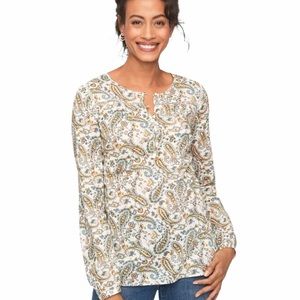 NEW TALBOTS: COTTON POPOVER - ROCKING PAISLEY